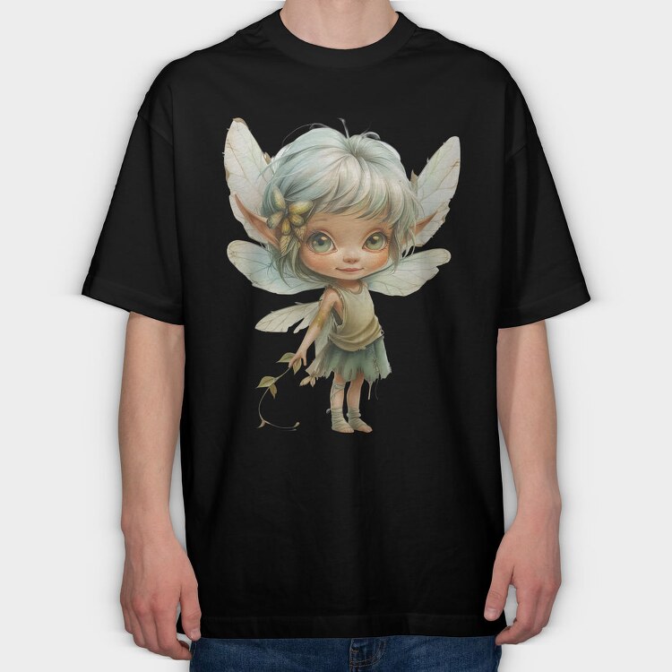 Fairy Garden Gnome, Tricou Oversize Barbati (Unisex)