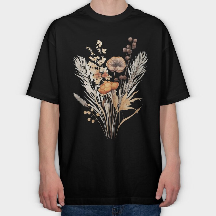 Fall Fantasy Bouquet, Tricou Oversize Barbati (Unisex)