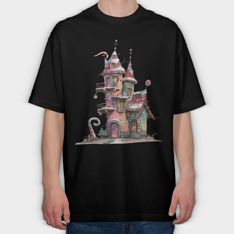 Fairy Tale House, Tricou Oversize Barbati (Unisex)