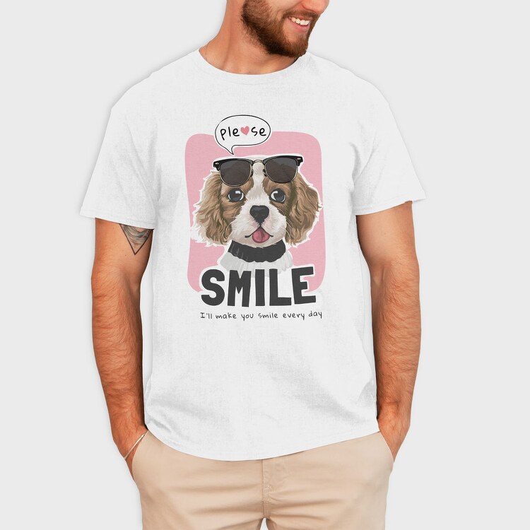 Doggy Smile, Tricou Barbati (Unisex)