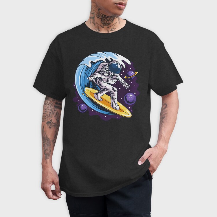 Space Surfer, Tricou Barbati (Unisex)