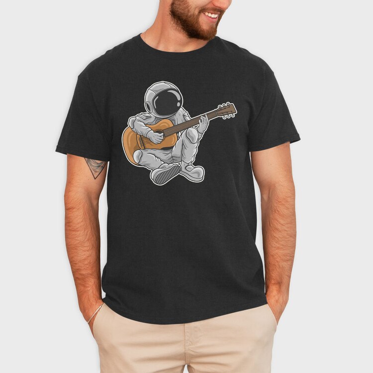 Spacestrum Guitarist, Tricou Barbati (Unisex)