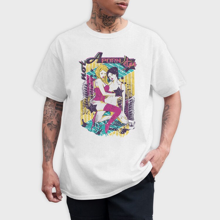 Neon Star Pin Up, Tricou Barbati (Unisex)