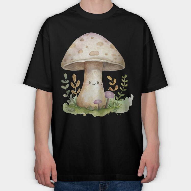 Fairy Mushroom Friend, Tricou Oversize Barbati (Unisex)
