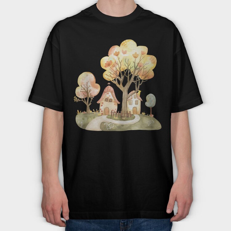 Fairy Tree Friends, Tricou Oversize Barbati (Unisex)