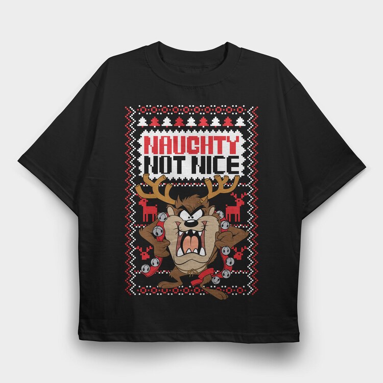 Naughty Reindeer Howl, Tricou Oversize Barbati (Unisex)