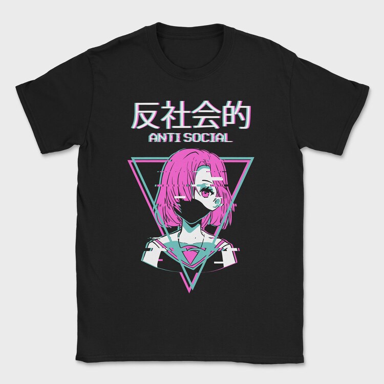 Neon Girl Triangle, Tricou Barbati (Unisex)