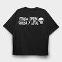 Neon Wolf Howl 23, Tricou Oversize Barbati (Unisex)