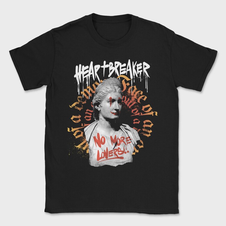 Statue Graffitti Heartbreaker, Tricou Barbati (Unisex)
