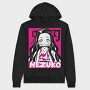 Nezuko Silhouette, Hanorac Oversize Barbati (Unisex)