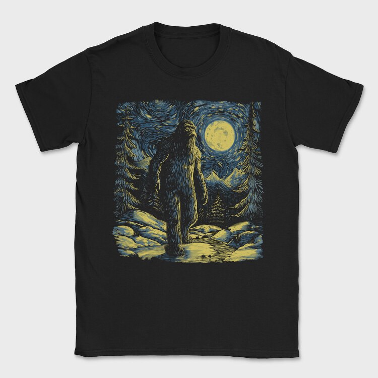 Starry Night Bigfoot, Tricou Barbati (Unisex)