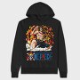 One Piece Fire, Hanorac Oversize Barbati (Unisex)