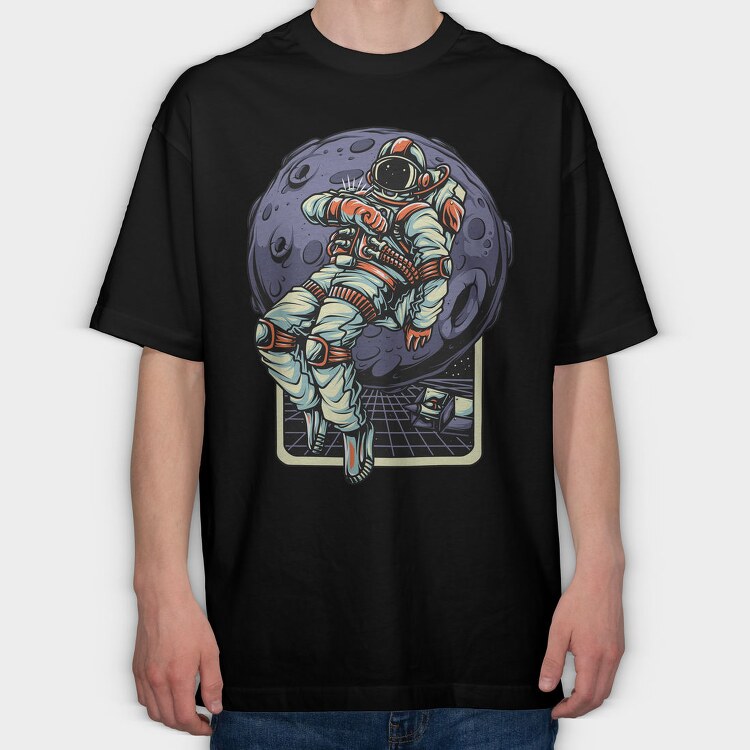 Spacewalk Astronaut, Tricou Oversize Barbati (Unisex)