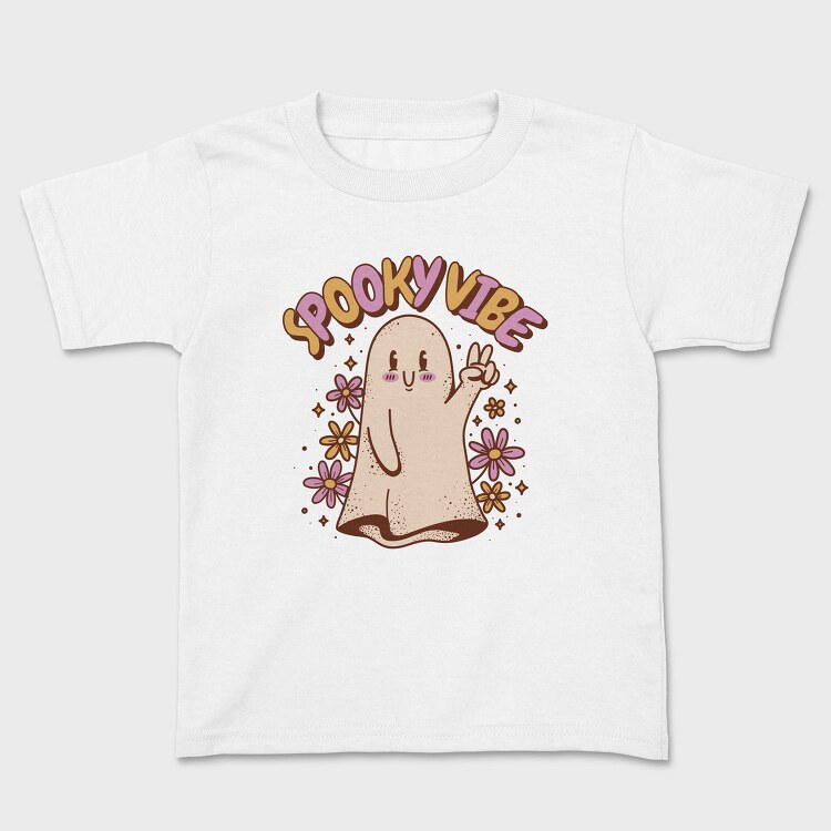Spooky Vibe Cute Ghost, Tricou Copii