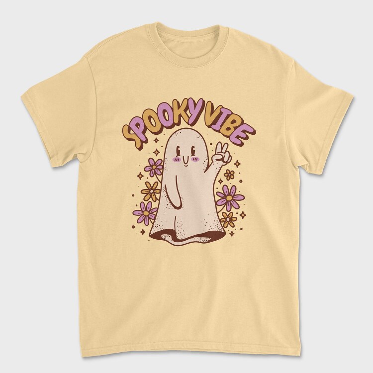 Spooky Vibe Cute Ghost, Tricou Barbati (Unisex)