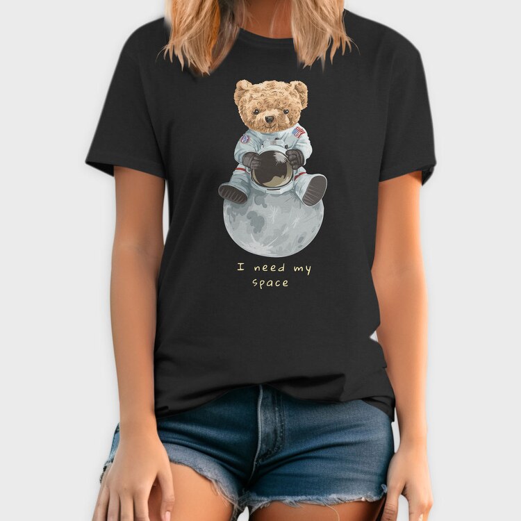 Teddy Moon Space, Tricou Barbati (Unisex)