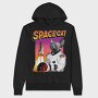 Space Sphynx Cat Astronaut, Hanorac Oversize Barbati (Unisex)