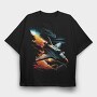 Space Shuttle Colorful, Tricou Oversize Barbati (Unisex)