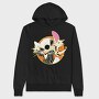 Pirate Cat Crown, Hanorac Oversize Barbati (Unisex)