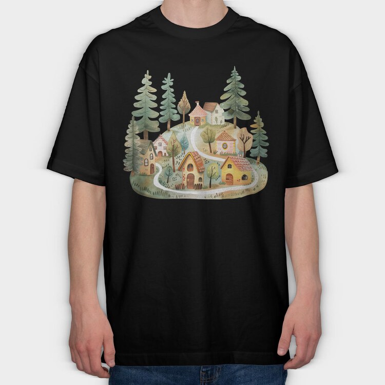 Fairy Forest Friends, Tricou Oversize Barbati (Unisex)