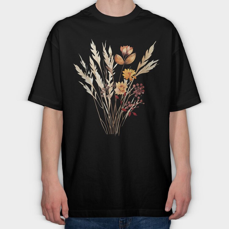Fall Feather Bouquet, Tricou Oversize Barbati (Unisex)