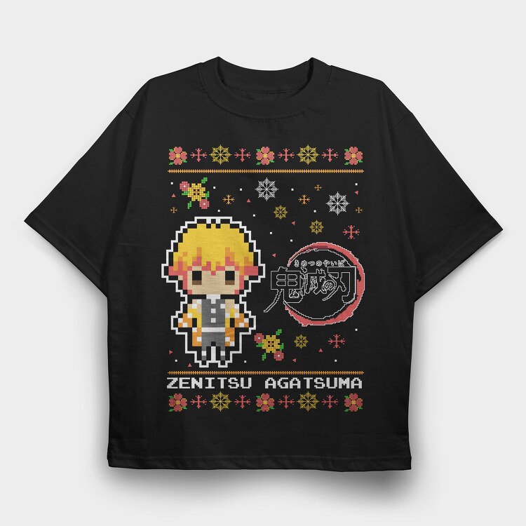 Pixelated Snowflake, Tricou Oversize Barbati (Unisex)