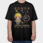 Pixelated Snowflake, Tricou Oversize Barbati (Unisex)