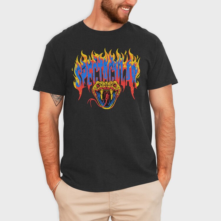 Spectacular Fire Snake, Tricou Barbati (Unisex)