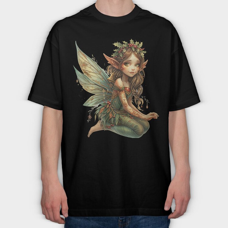 Fairy Garden Xmas, Tricou Oversize Barbati (Unisex)