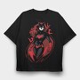 Red Wolf Howl, Tricou Oversize Barbati (Unisex)