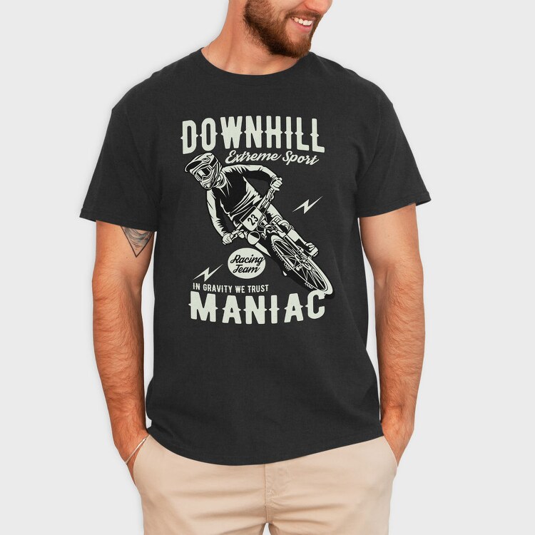 Downhill Racing Maniac, Tricou Barbati (Unisex)