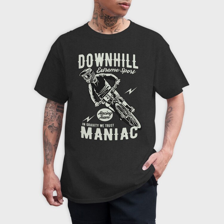 Downhill Racing Maniac, Tricou Barbati (Unisex)