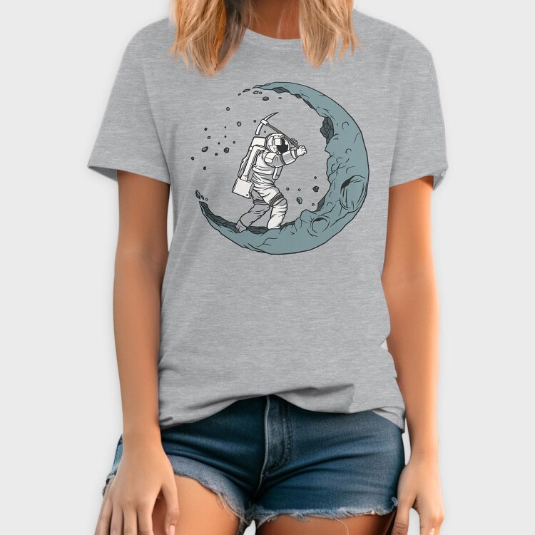Astronaut Digging The Moon, Tricou Barbati (Unisex)