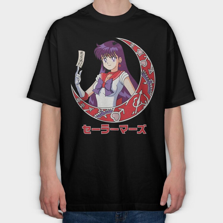 Sailor Mars Moon, Tricou Oversize Barbati (Unisex)