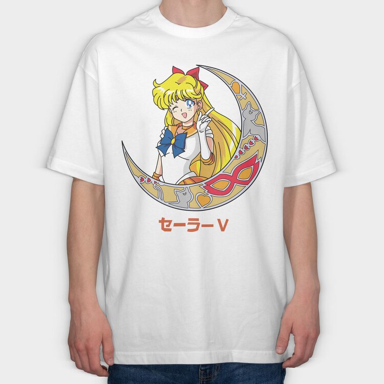 Sailor Moon Moon, Tricou Oversize Barbati (Unisex)