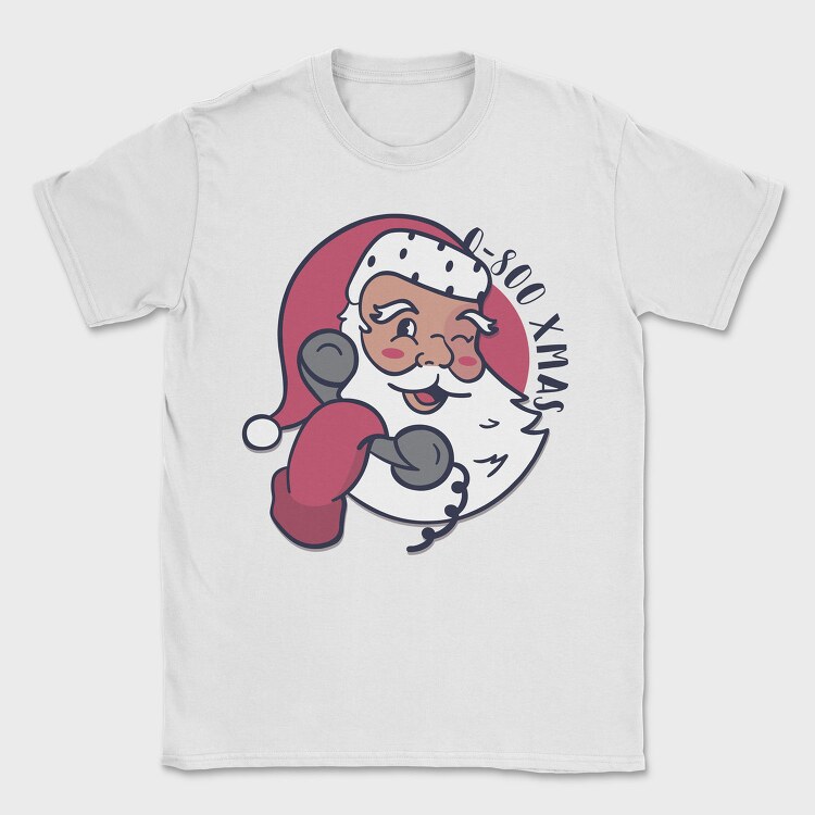 Santa Boxing Xmas, Tricou Barbati (Unisex)