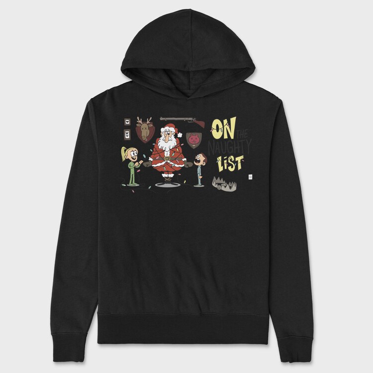 Santas Naughty List, Hanorac Oversize Barbati (Unisex)