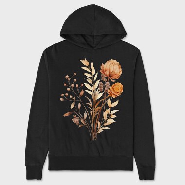 Fall Floral Nest, Hanorac Oversize Barbati (Unisex)