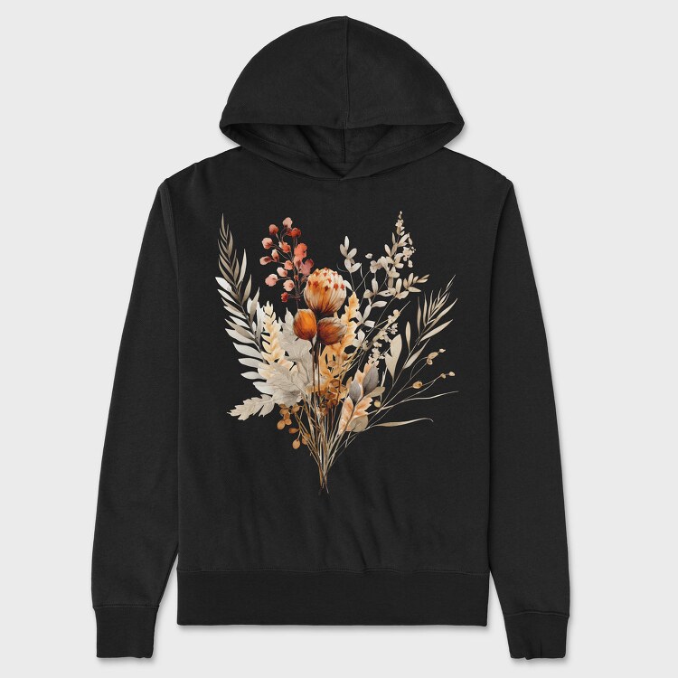 Fall Floral Serenity, Hanorac Oversize Barbati (Unisex)