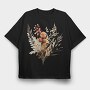 Fall Floral Serenity, Tricou Oversize Barbati (Unisex)