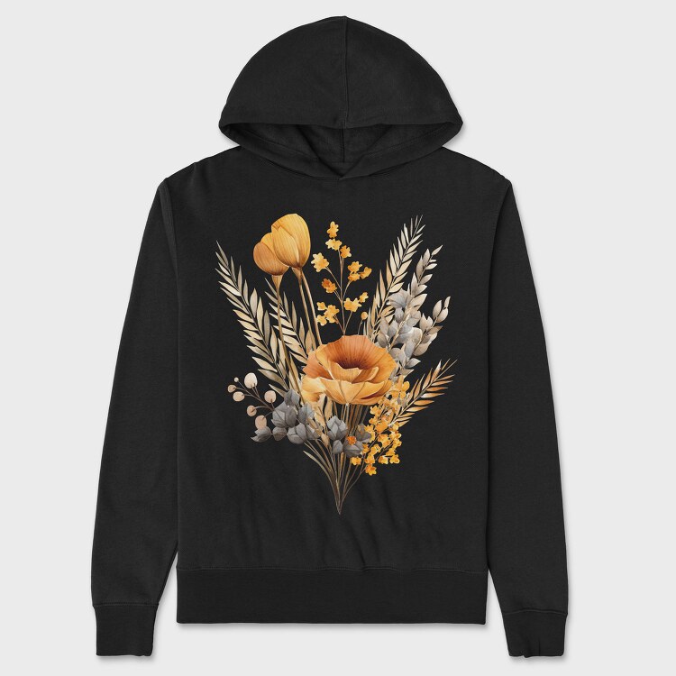 Fall Floral Symphony, Hanorac Oversize Barbati (Unisex)