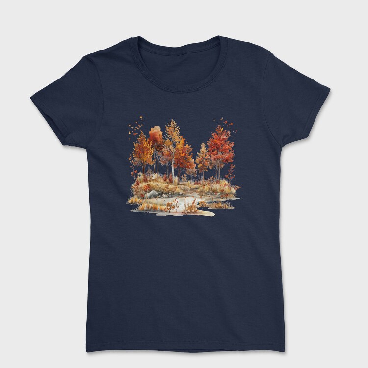 Fall Leaves Forest, Tricou Femei