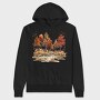 Fall Leaves Forest, Hanorac Oversize Barbati (Unisex)