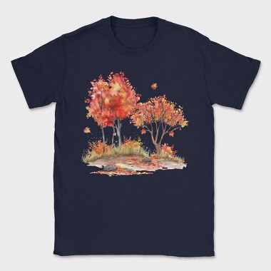 Fall Leaves Trees, Tricou Barbati (Unisex)