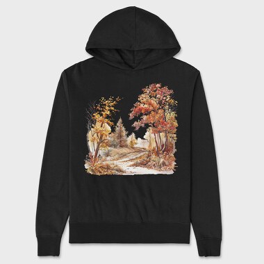 Fall Pathway Forest, Hanorac Oversize Barbati (Unisex)