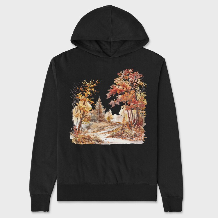 Fall Pathway Forest, Hanorac Oversize Barbati (Unisex)