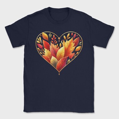 Fallen Leaves Heart, Tricou Barbati (Unisex)