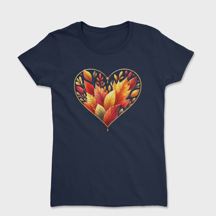 Fallen Leaves Heart, Tricou Femei
