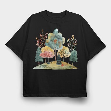 Fallen Leaves Symphony, Tricou Oversize Barbati (Unisex)