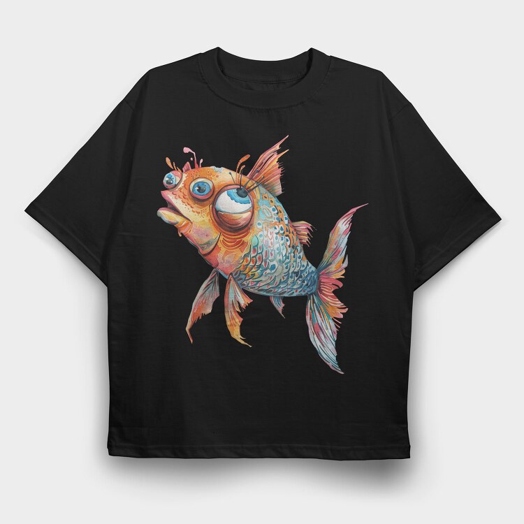 Fancy Fish Friend, Tricou Oversize Barbati (Unisex)